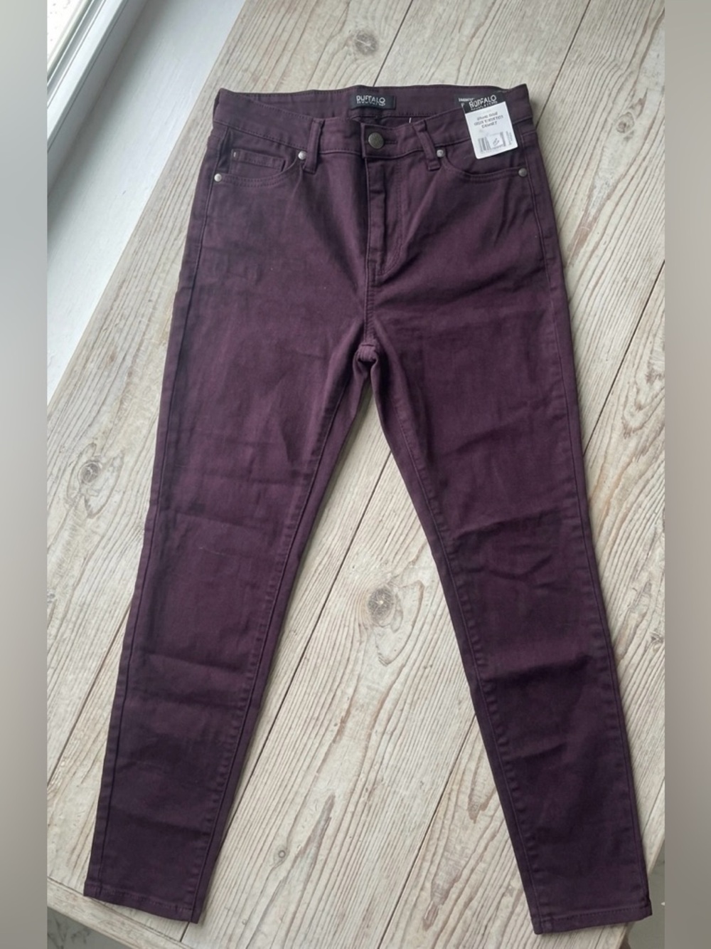 New with Tags (NWT) Buffalo David Bitton Hanna High-Rise Skinny Jeans in Raisin
